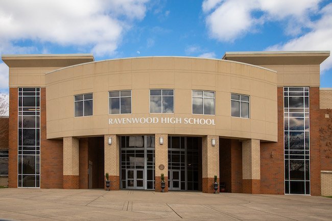 Ravenwood High School Building in Brentwood, Tennessee