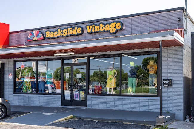 Backslide Vintage Store in Inglewood, East Nashville, Tennessee