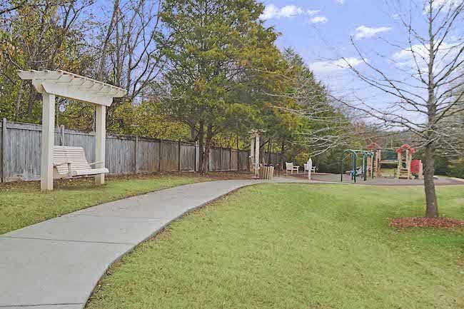 Walking Path with Swing and Playground in Riverwalk, Murfreesboro, Tennessee