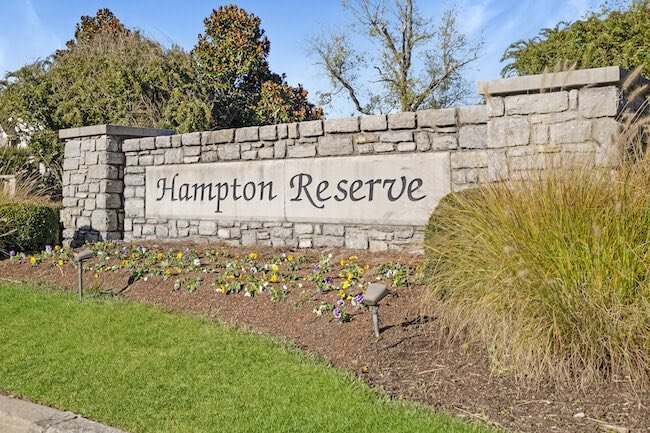 Hampton Reserve Neighborhood Sign, Hampton Reserve, Brentwood, Tennessee