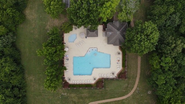 Overhead Photo of the Community Pool in Raintree Forest, Brentwood, Tennessee
