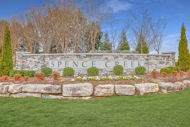 Spence Creek Neighborhood Sign in Spence Creek, Lebanon, Tennessee