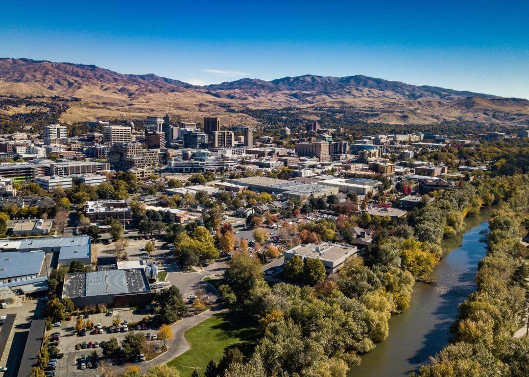 Aerial view of Boise City, Idaho