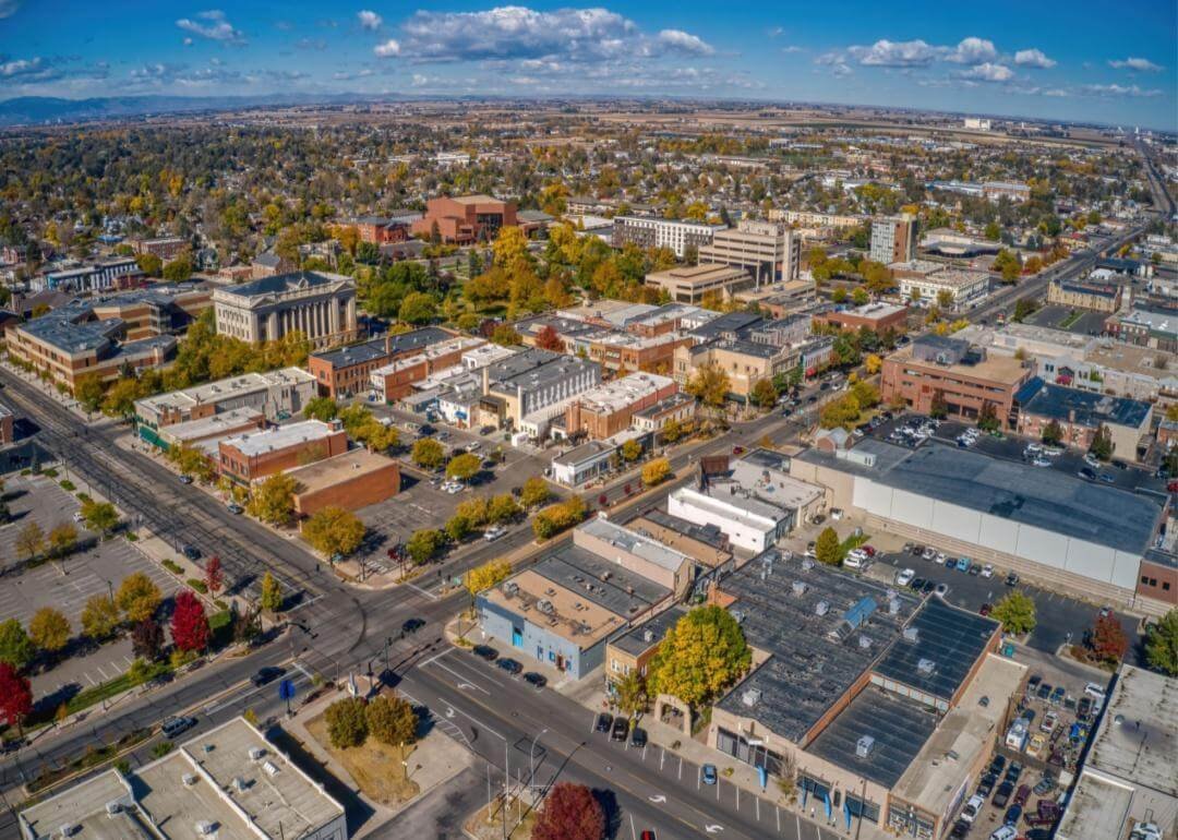 Aerial view of Greeley, Colorado