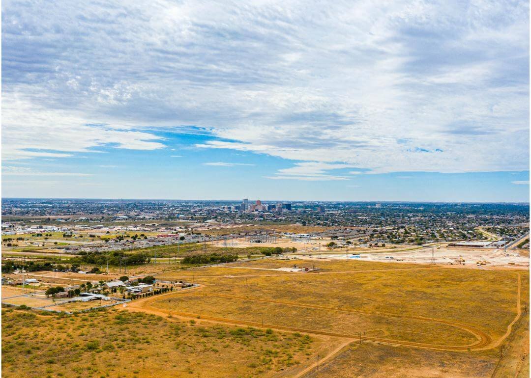 Aerial view of Midland, TX
