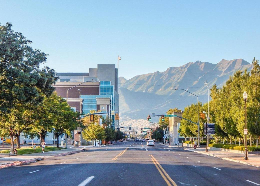 Downtown Provo on University ave
