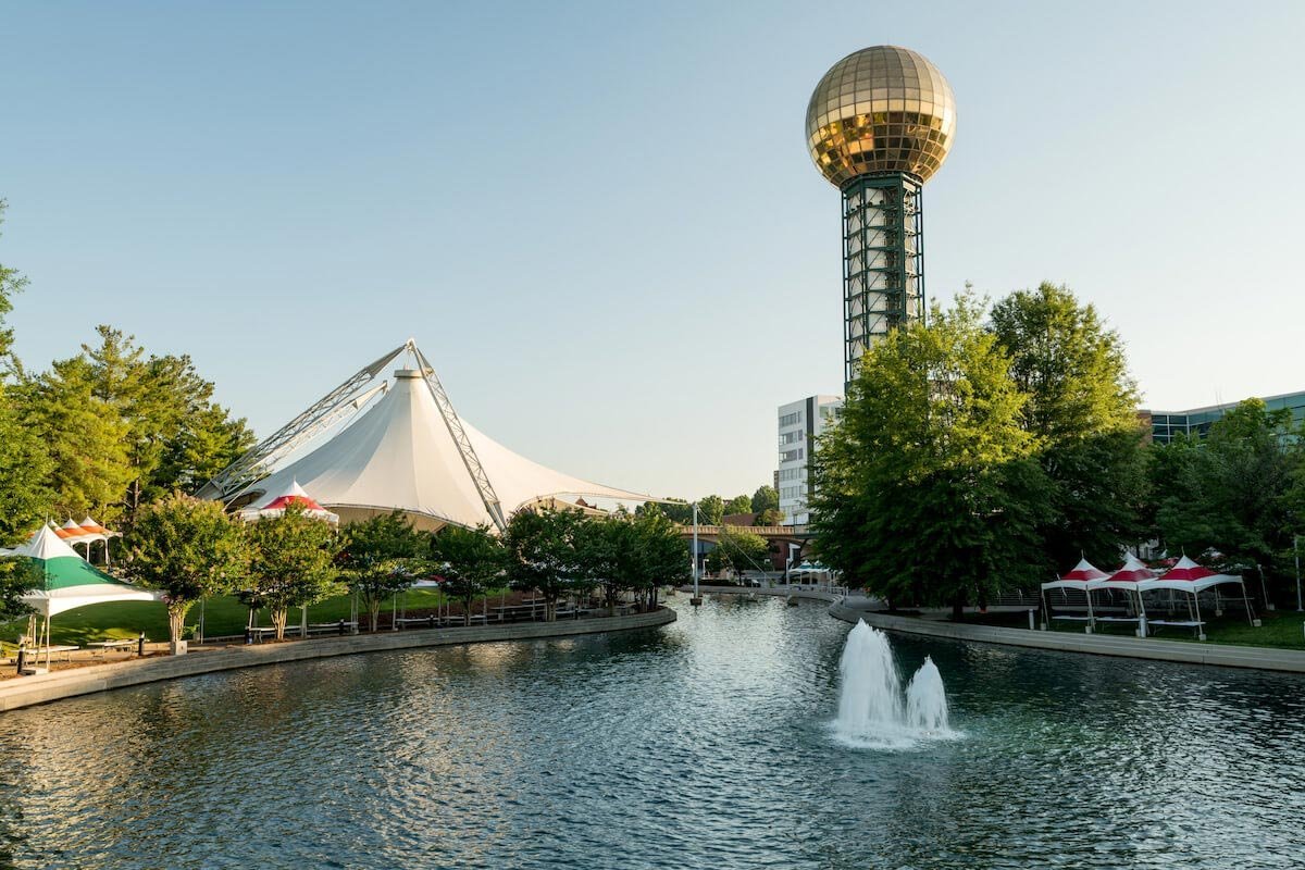 Sunsphere at World's Fair Park in Knoxville, Tennessee